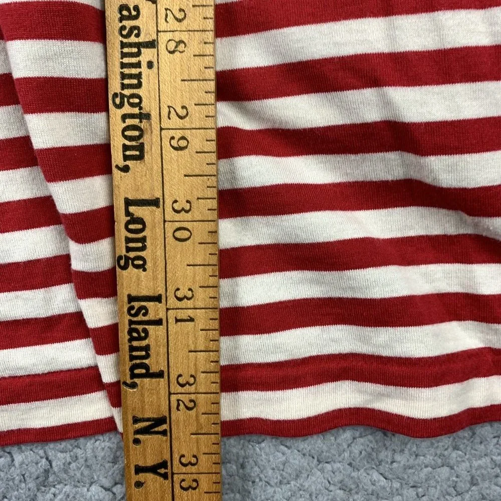 Vintage Polo Ralph Lauren Polo Shirt Mens XL100%‎ Fine Cotton Red White Striped